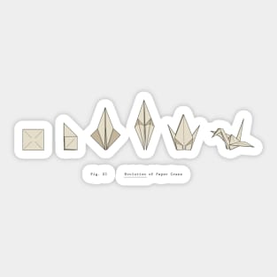 Evolution of Paper Crane Sticker